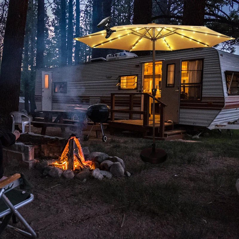 Description Picture 6 of itemSolar Patio Umbrella Light IP65 Waterproof Cordless Parasol String Light USB Rechargeable Remote Control Beach Tent Camping Lamp