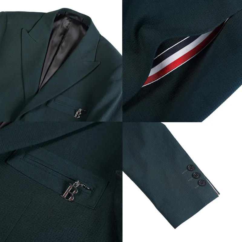 Description Picture 5 of itemThe Main Promotion of New Explosive Two-piece Single-breasted Suit Casual Business Slim Fashion Coat Double Slit Men's Suit