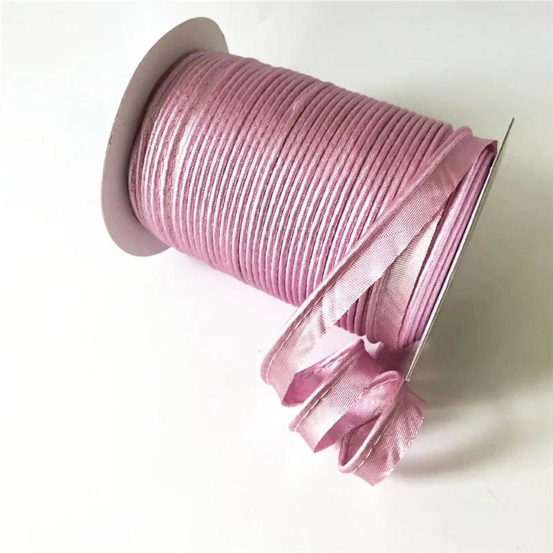 Description Picture 5 of item12mm 20Yds 2-64Colors Metallic Bias Piping Cord Handmade For DIY Garment Sewing Trimming cord high quality and 100% cotton rope
