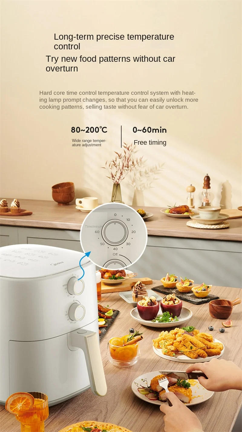 Description Picture 4 of itemHousehold Air Fryer Without Oil Large Capacity Smart Multifunction French Fries Machine Electric Oven Deep Fryer Home Appliance