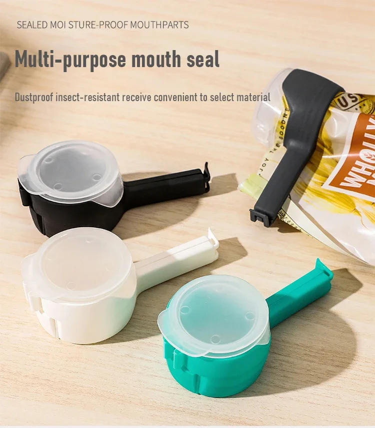 Description Picture 4 of itemSnack Sealing Clip Fresh Keeping Sealer Clamp Plastic Food Saver Travel Kitchen Gadgets Seal Pour Food Storage Bag Cap Clip