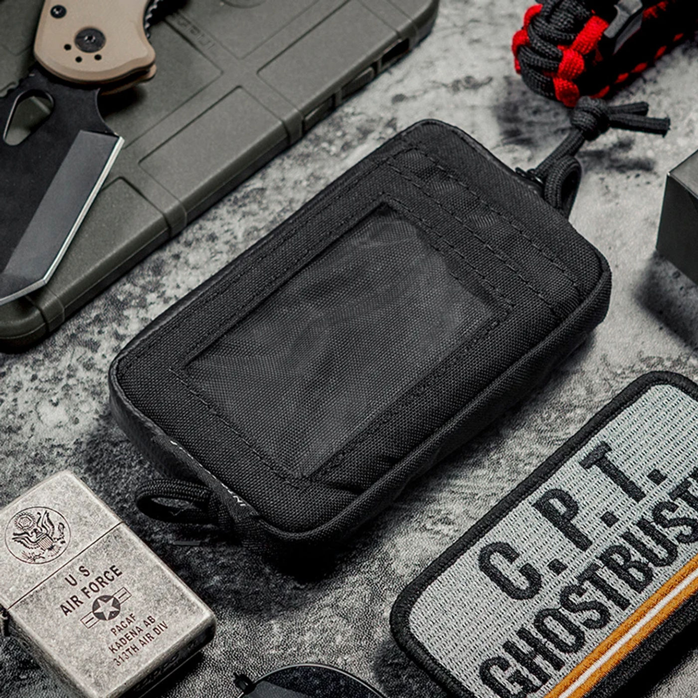 Description Picture 6 of itemONETIGRIS Waterproof EDC Pouch Portable Key Change Purse Wallet Travel Kit Coin Mini Purse & Card Slots And Zippers Pouch