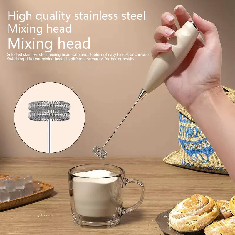 Description Picture 5 of itemIconic Brand Electric Milk Frother Handheld Egg Beater Foamer Coffee Maker Electric Blender Mixer Mini Portable Blender Kitchen Tool