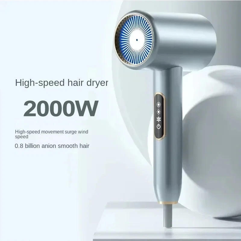 Description Picture 2 of item2000W High-speed Thermostatic Hair Dryer Professional Negative Ion Home Hair Dryer Low Noise Adjustable Salon Hair Dryer