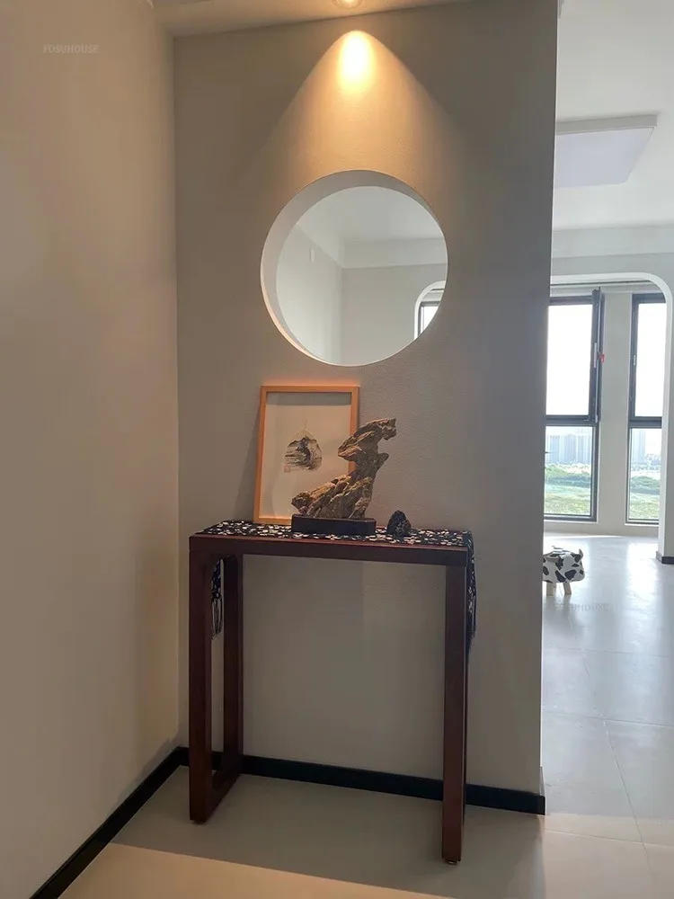 Description Picture 4 of itemNew Chinese Style Solid Wood Console Table for Corridor Long Narrow Side Table for Living Room Entrance Wall Table for Aisle