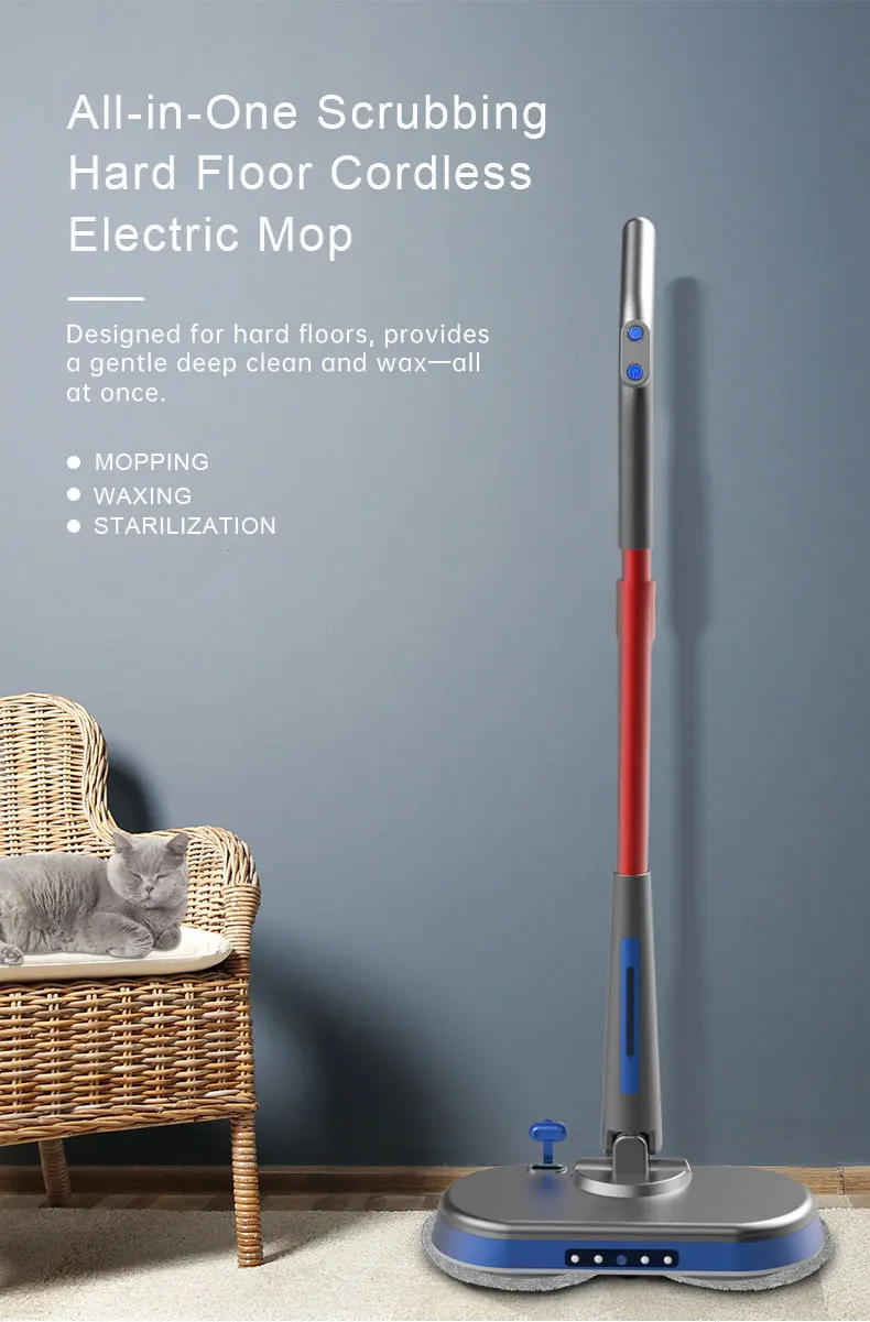 Description Picture 2 of itemcordless electric mop brushes, automatic dual spinning mop, multi functional electric mop