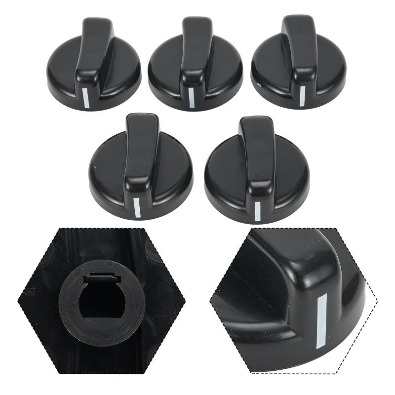 Description Picture 3 of item5PCS Black Gas Stove Knobs Cooker Oven Control Switch Gas Cooker Accessories Assembly Button Stove Repair Accessories