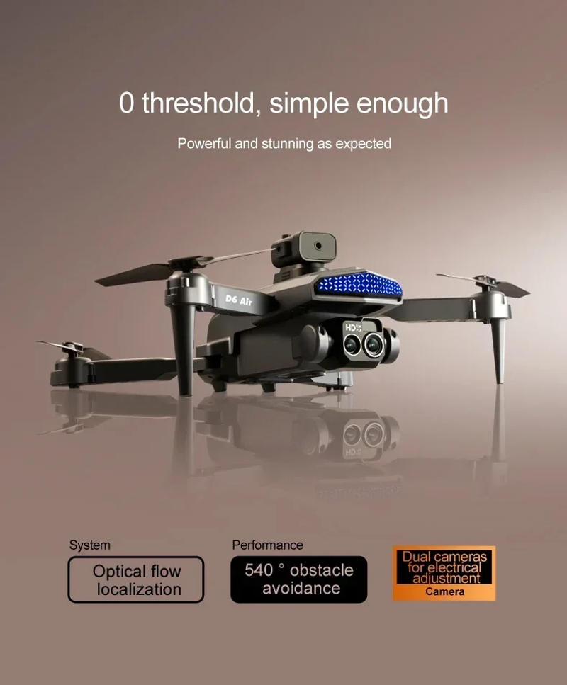 Description Picture 4 of itemXiaomi MIJIA D6 Pro Drone 8k GPS Professional 5G HD Aerial Photography Triple-camera Obstacle Avoidance Brushless Drone 10000m