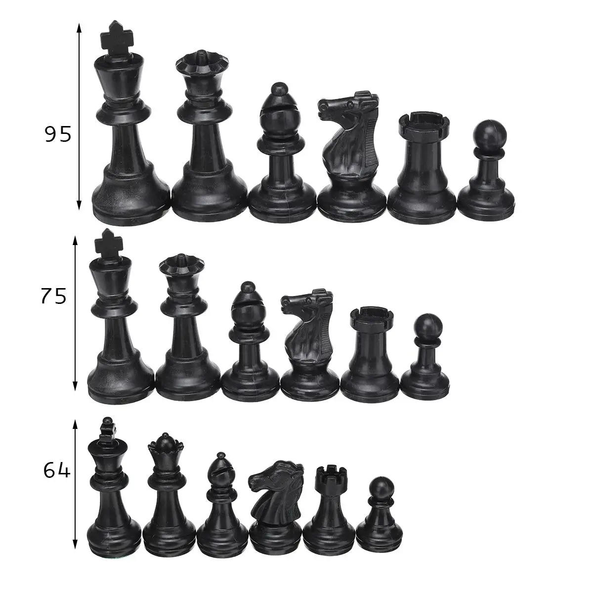 Description Picture 5 of itemChess Game King High 95mm 75mm 64mm Medieval Chess Set No Chessboard 32 Chess Pieces Kids Toys Playing Game