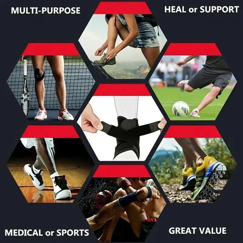 Description Picture 6 of itemAdjustable Ankle Brace Breathable & Comfortable Elastic Ankle Support Sleeve Running Basketball Volleyball Foot Tendon Support