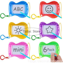 6/12PCS Mini Drawing Board for Kid, Erasable Doodle Writing Pad, Keychain Clip Drawing Board,Boys and Girls Birthday Party Favor