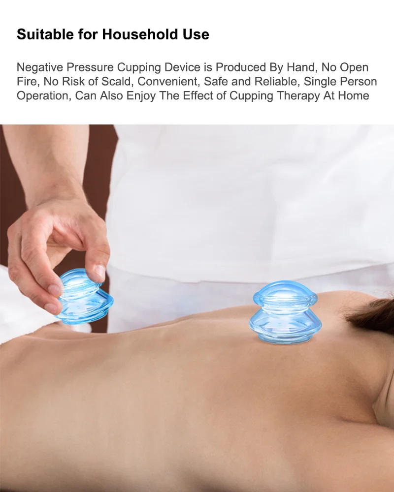 Description Picture 3 of itemAnti-cellulite Silicone Suction Cup Ventosas Massage Body Cups Vacuum Cupping Therapy Set Masajeador Face Sucker Slimming Jars
