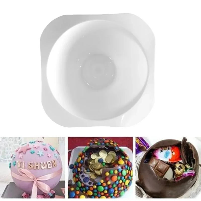 Description Picture 2 of itemLarge Silicone Hemisphere Pan Dome Baking Mold For Ball Shaped Cake Half Sphere Round Planet Chocolate Mould Kitchen Accessories