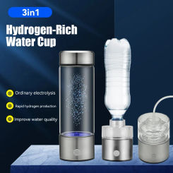 1Pc 2in1/3in1 450ml USB Charging Portable Hydrogen Water Generator 3 Minutes Mode High Concentration Hydrogen Water Generator
