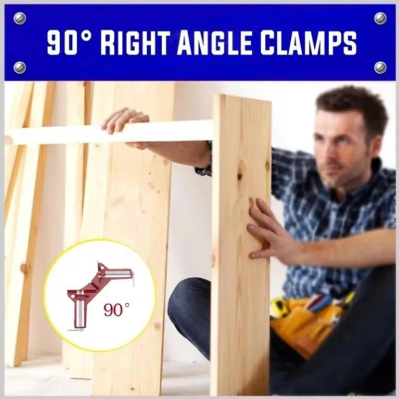Description Picture 3 of item4PCS 90 Degree Angle Clamps Carpentry Frame DIY Glass Clamps Angle Clamps Hand Tools Degree Toggle Clamps for Woodworking Tools