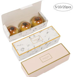 Wedding Cake Chocolate Packaging Box Marbling Rectangular Cardboard Biscuit Boxes Pastry Baking Cookie Wrapper Party Favors