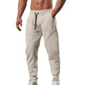 Drawstring Waist Sweatpants Men's Patchwork Drawstring Sweatpants with Elastic Waist Ankle-banded Design Casual Soft for Spring