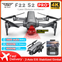 SJRC F22 S2 Pro + Drone 4K Profesional GPS With HD Camera Obstacle Avoidance Drones 2 Axis Stabilized Gimbal 6KM RC Quadcopter