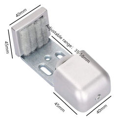 Adjustable Barn Door Floor Guide Roller Wall Mount Bottom Stay Sliding Hardware Compatible with Automatic Doors