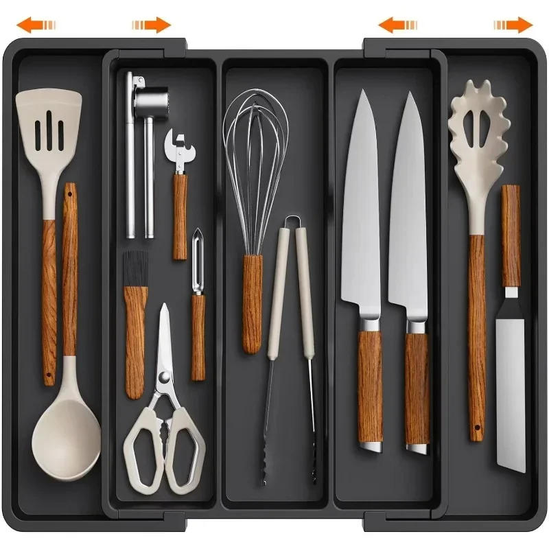 Description Picture 3 of itemSpatula Trays Utensil Organizer for Kitchen Drawers Expandable Cooking Tray Adjustable Cutlery Tools and Gadgets Storage Divider