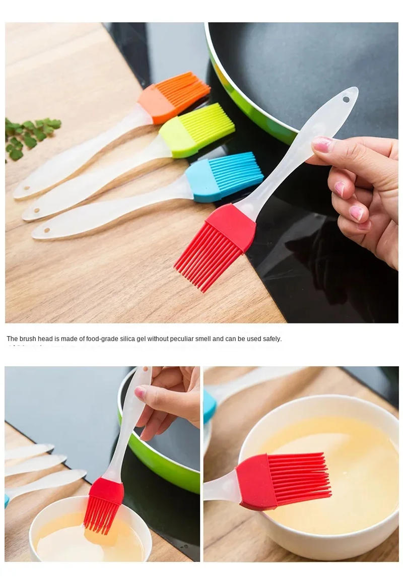 Description Picture 4 of item1PCS Silicone  Oil Brush Basting Brush DIY Cake Bread Butter Baking Brushes Kitchen Cooking Barbecue Accessories BBQ Tools