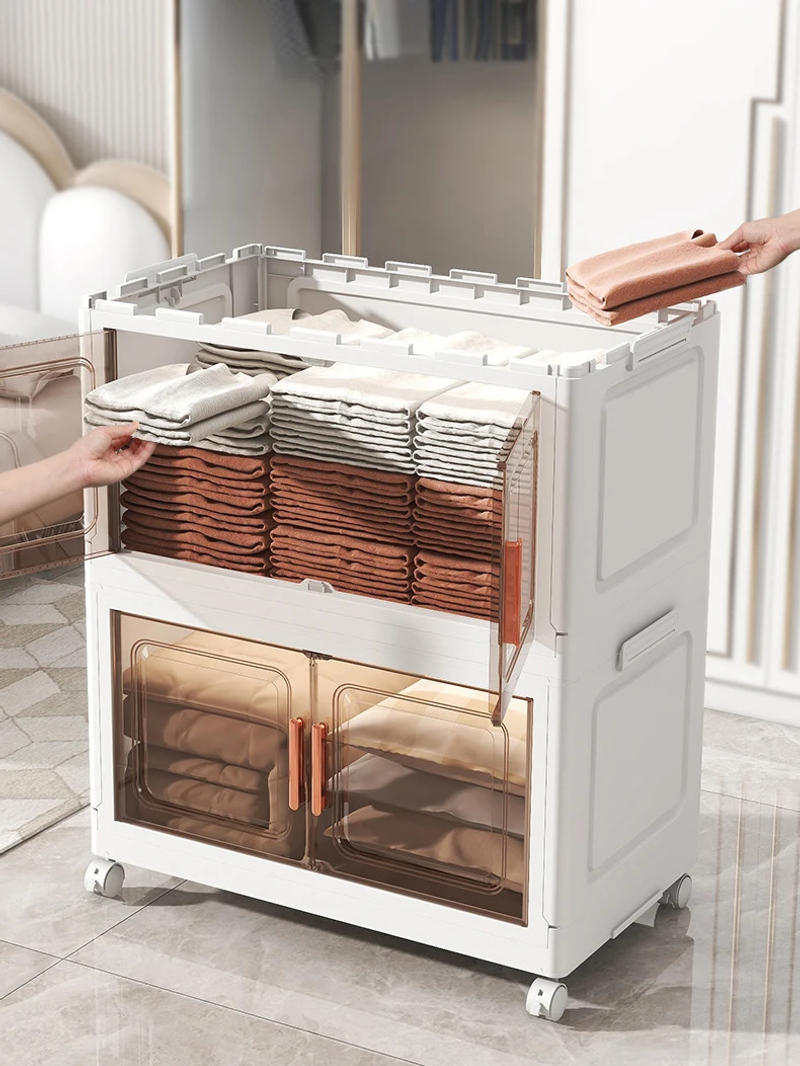 Description Picture 6 of item2/3/4/5 Layers Multifunction Living Room Cabinet Folding Storage Box Organizer Box Locker Large Capacity Wardrobe Home Furniture