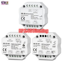 SS-B 1.5A RF+Push Switch SS-B(WZ) 1CH*1.5A ZigBee/RF Push Switch SS-B(WT) WiFi/RF Push Switch Tuya App AC100-240V Smart Dimmer