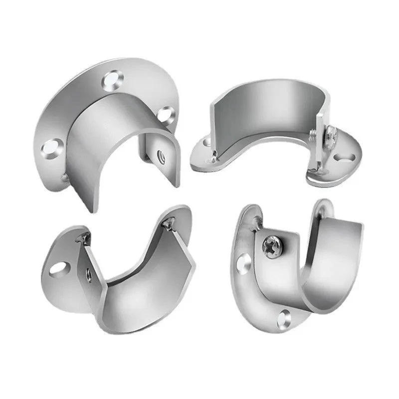 Description Picture 6 of item304 Stainless Steel Flange Seat Wardrobe Hanger Rod Fixing Hardware Accessories Curtain Rod Tube Hook Fixed Support Bracket Seat