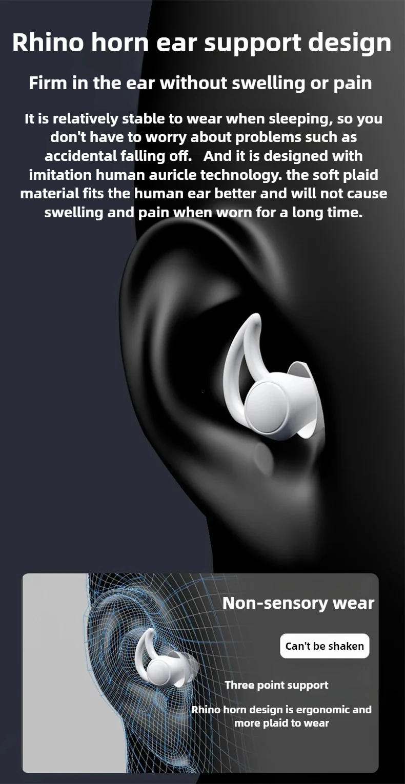 Description Picture 4 of item1 Pair Silicone Swimming Earplugs Anti-noise Sleep Earplugs Snorkeling Surfing Swimming Waterproof  ear Plugs Noise Reduction