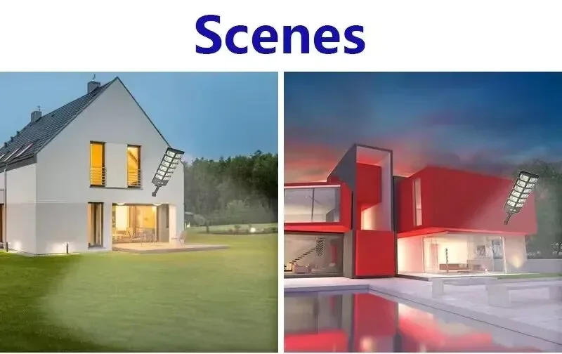 Description Picture 2 of item4/6/8/10/12Heads Powerful Outdoor Solar Lights 504 LED Garden Lamp Solar Panel Lamps Waterproof Motion Sensor Street Light Hot