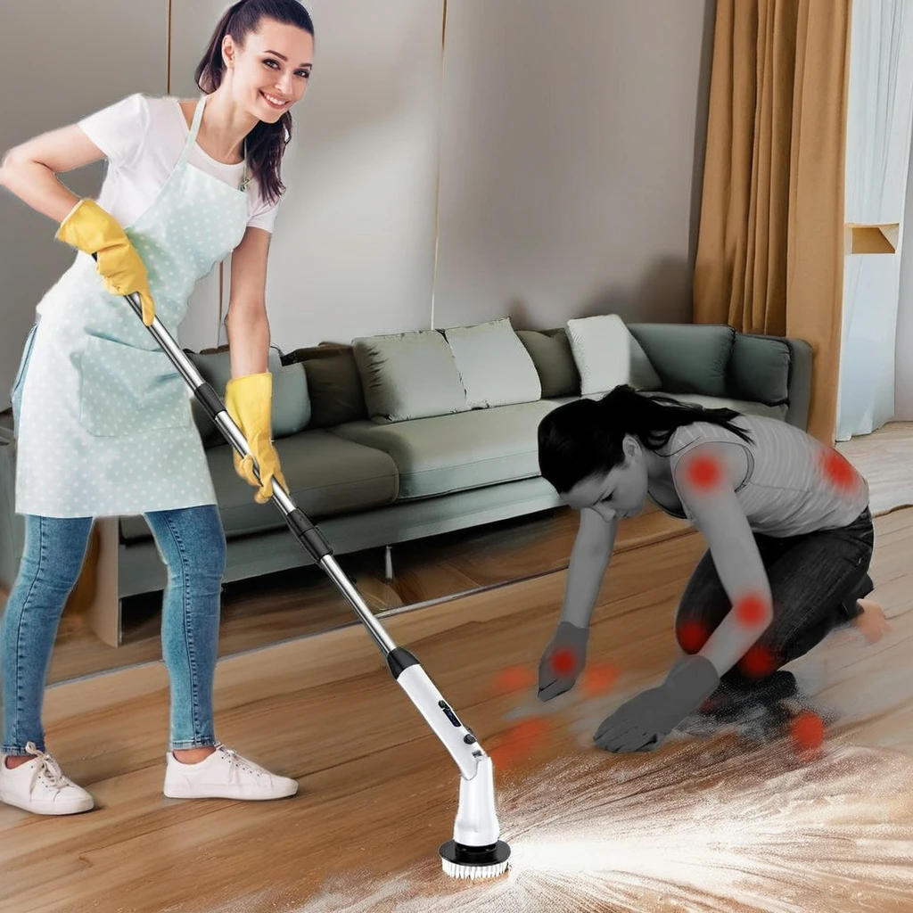 Description Picture 6 of itemHandheld Cleaning Brush Cordless Dish Washing Gun Wireless Power Electric Spin Scrubber Brush Heads for Kitchen