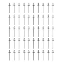 50pcs Open End Rivets Aluminum Decoration Pull Nail 2.4mm/3.2mm/4mm/4.8mm Lightweight Corrosion-resistant for DIY Accessories