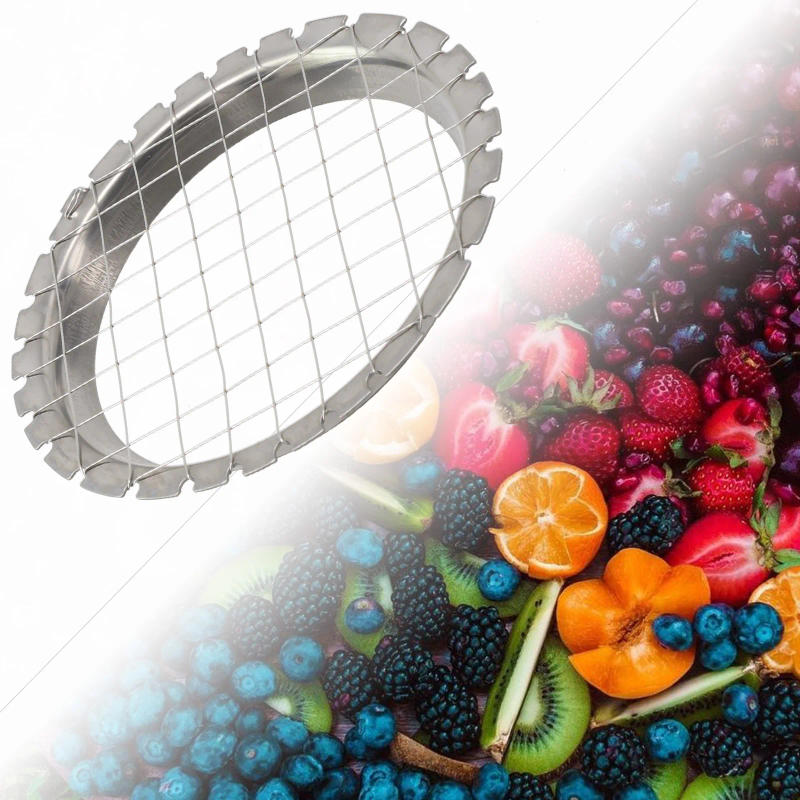 Description Picture 3 of item1Pc Cubes Round Grid Cutter Slicer For Egg, Mushrooms, Vegetables, Kitchen Cut Device Tools Chopper