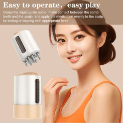EMS Microcurrent Electric Scalp Massager Brush Vibration Red Light Therapy Head Massage Comb Liquid Oil Applicator