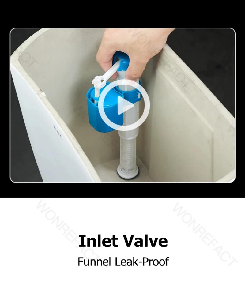 Description Picture 6 of itemToilet Tank Replacement Kit Toilet Water Tank Inlet Valve Double Flush Drain Valve WaterTank Round Button Side Buttons Universal