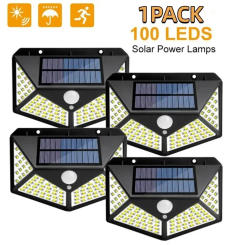 100 LED Outdoor Wall Lights Solar Lamp PIR Motion Sensor Solar Powered Sunlight Street Light for Garden Decoration