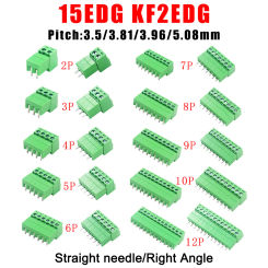5Pair 15EDG KF2EDG 3.5mm 3.81mm 3.96mm 5.08mm PCB Screw Terminal Block 2-14Pin Male Plug Female Socket Pin Header Wire Connector