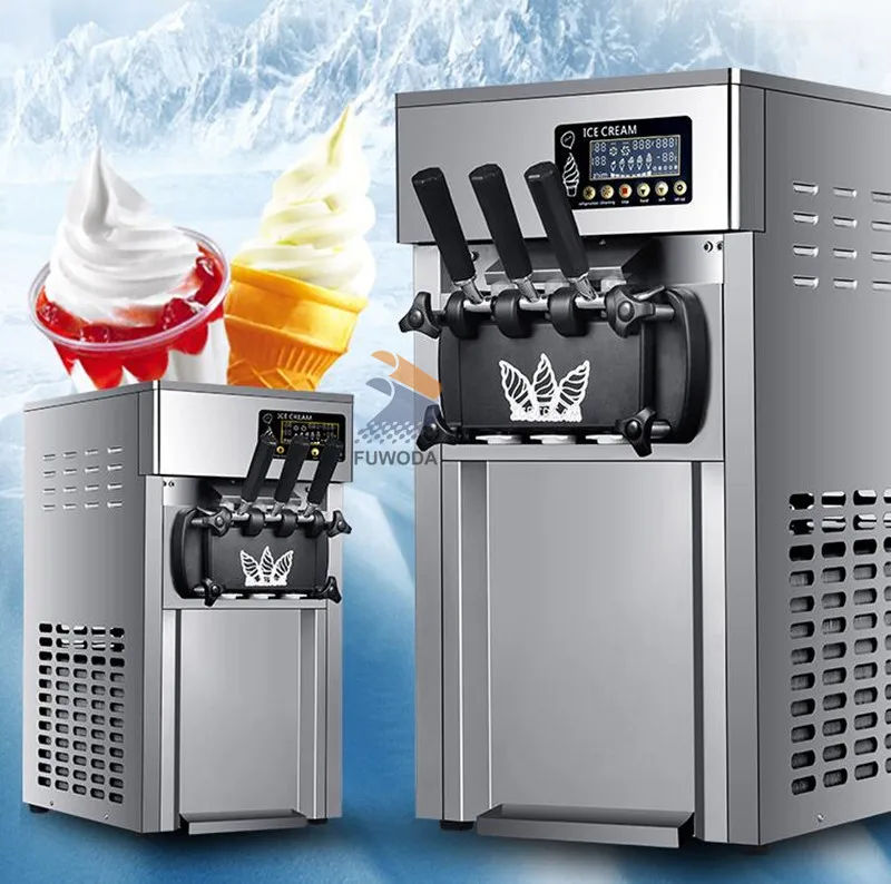 Description Picture 6 of item110/220V Commercial Automatic Three Flavors Soft Serve Ice Cream Machine Maker For Restaurant Use