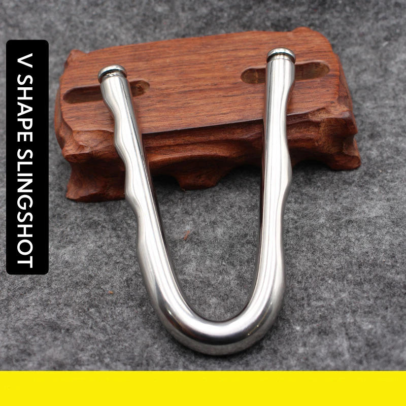 Description Picture 3 of itemPortable Simple Slingshot V Shape Shooting Training Catapult Outdoor Hunting Playing Accessories Toys