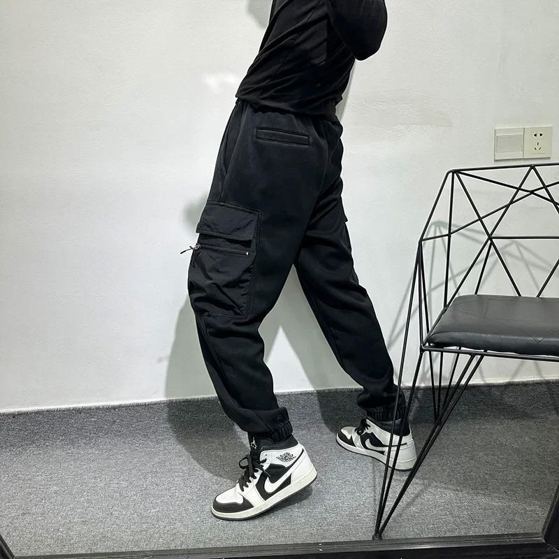 Description Picture 3 of itemOwen Seak Men Casual Harem Pants High Street Wear Length Cargo Men's Clothing Sweatpants Spring Black Pants