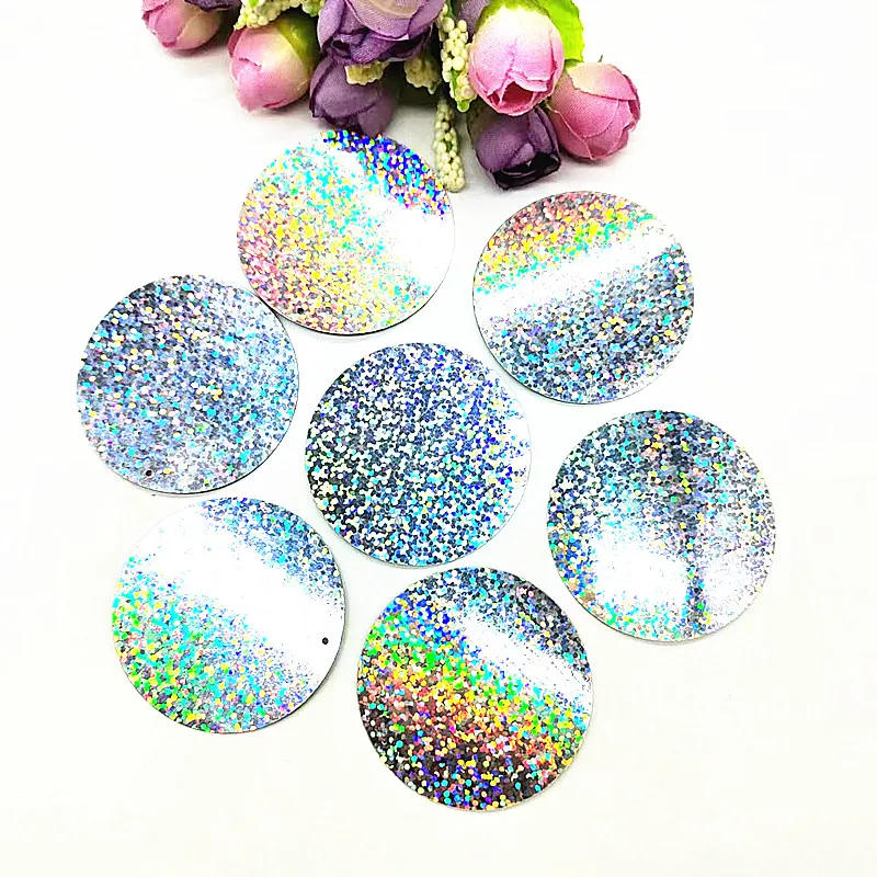 Description Picture 4 of itemLarge Sequins 40mm 50mm Big Sequin Laser Pailetters Lentejuelas Sequence Material for Sewing Craft DIY Accessories for Garment