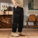 Spring and summer new American retro overalls popular fashion men's loose casual pants