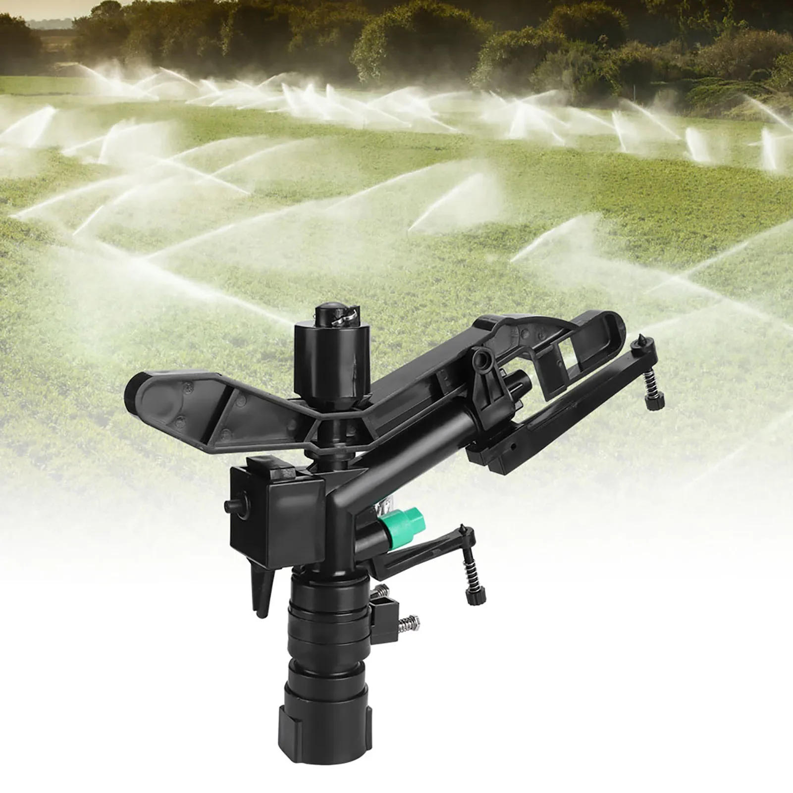 Description Picture 6 of itemG1 Rotating Rocker Arm Irrigation Nozzle Dual Outlet Female Thread Sprayer Head Adjustable Watering Sprinkler for Garden Lawn