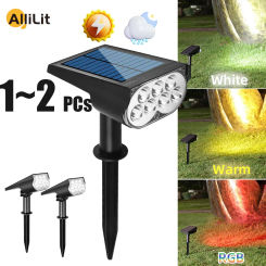 Solar Powered 7LED Adjustable Solar Spotlight IP65 Waterproof Landscape Wall Light Outdoor Courtyard Street Lawn Lamp