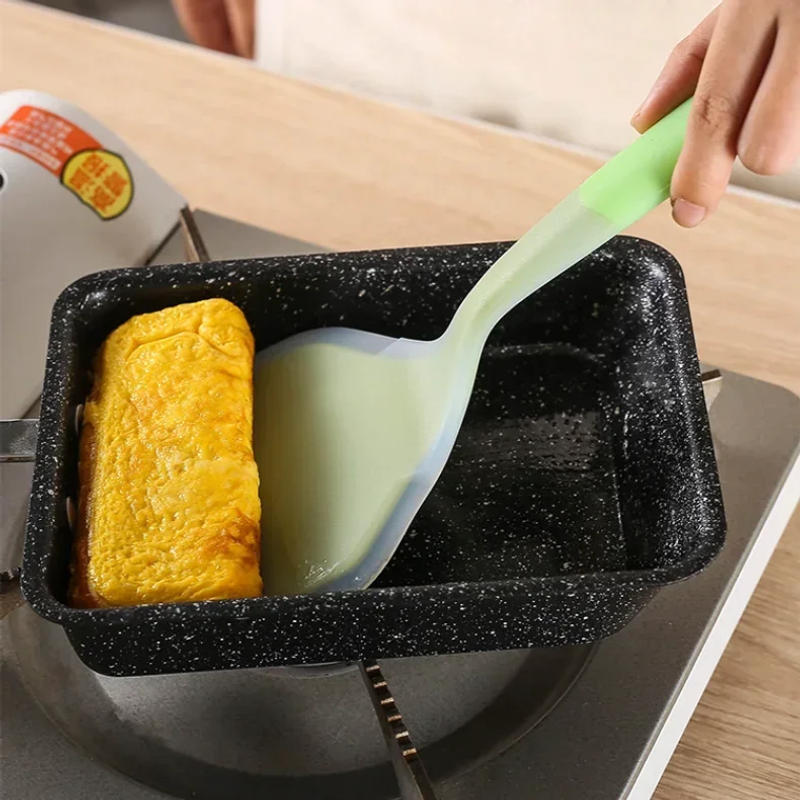 Description Picture 5 of itemSilicone Pancake Turner Non-stick Fried Egg Turner Beef Meat Pizza Clips Food Grade Spatula BBQ Tools Kitchen Cooking Utensils