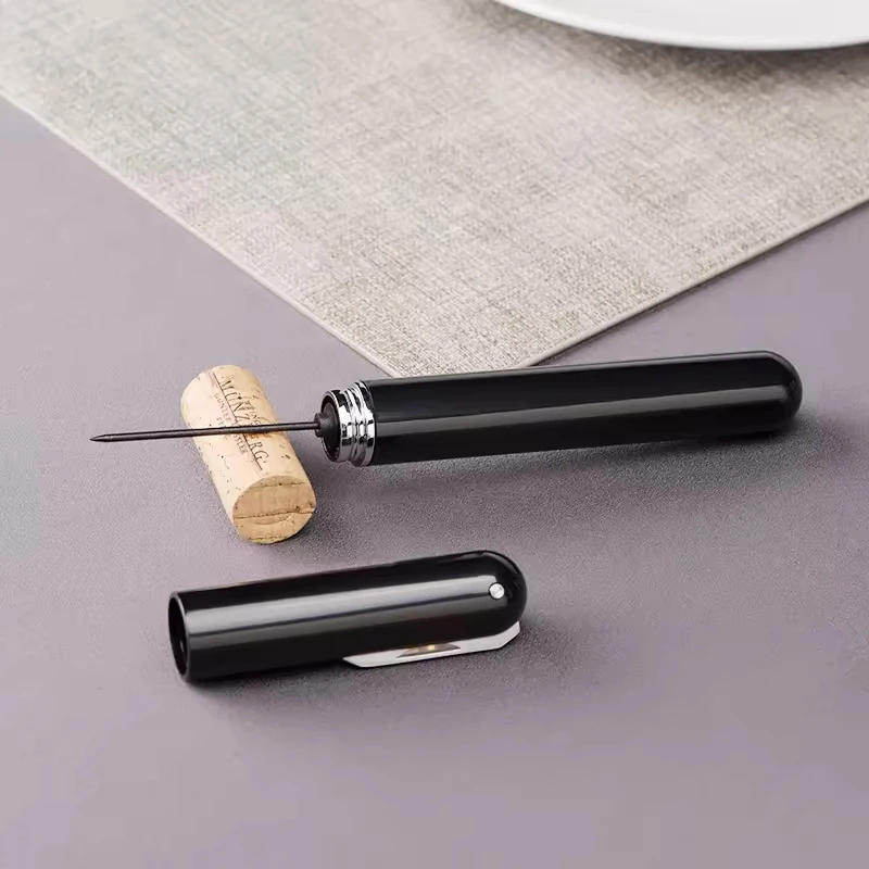 Description Picture 6 of itemPortable Handheld 2in1 Air Pressure Corkscrew Easy-Open Air Pump Wine Opener Cork Remover with Foil Cutter