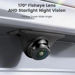Qxny Backup Camera AHD1080P Side Rear and Front View CVBS Reverse Full HD Night Vision 170° Fisheye Lens Vehicle Reversing Car