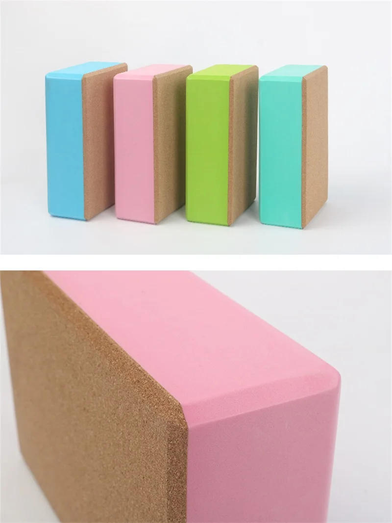 Description Picture 4 of itemYoga Brick EVA And Cork Synthetic Strench Exercise Yoga Block Home Use Gym Fitness Pilates Yoga Assistive Equipment For Dancing