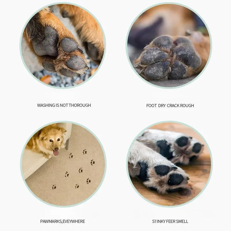 Description Picture 4 of item150ML Dog Paw Washing Foam Rinse-free Deep Cleaner Foam Cat Paw Foot Care Silicone Brush Universal Cleaning Dogs Cats Grooming