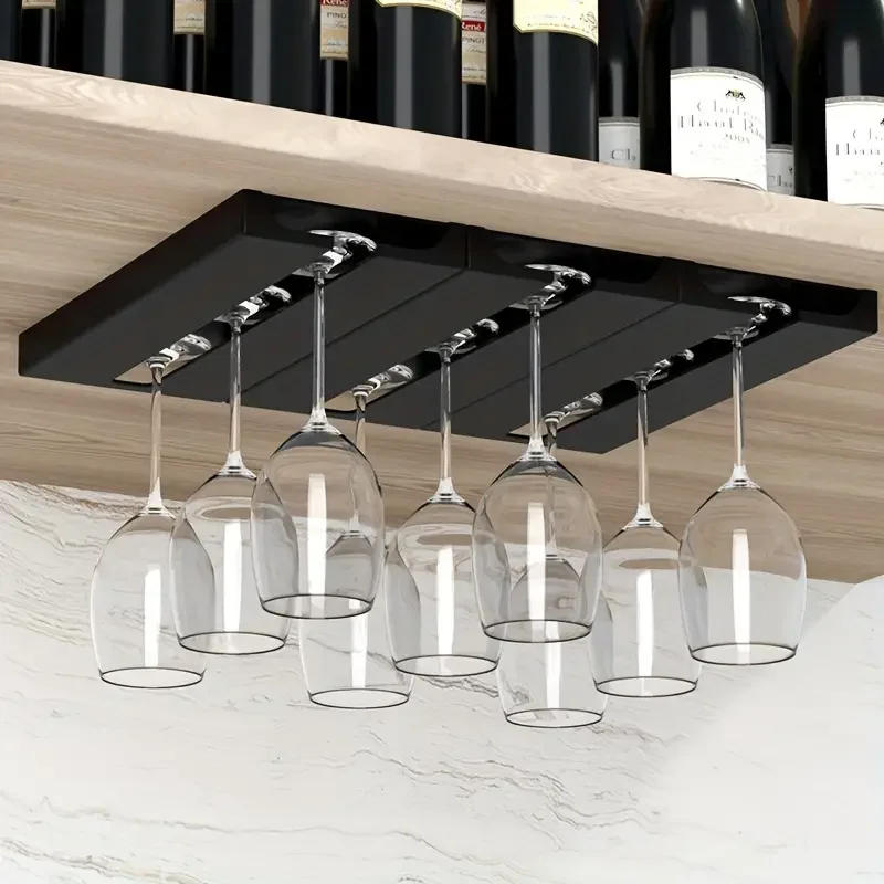 Description Picture 2 of itemUnder Cabinet Wine Glass Holder Multifunctional Stemware Rack for Kitchen Bar Storage Kitchen Storage Cabinet Storage Rack